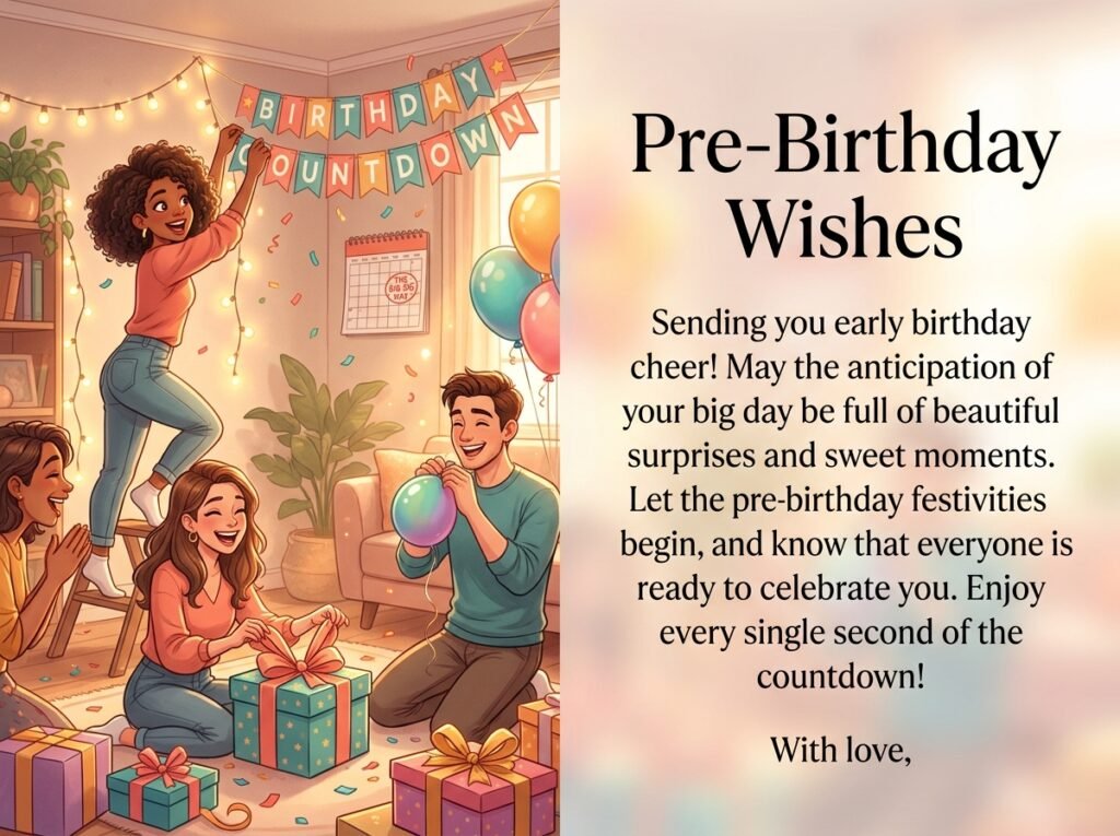 Pre Birthday Captions and Wishes