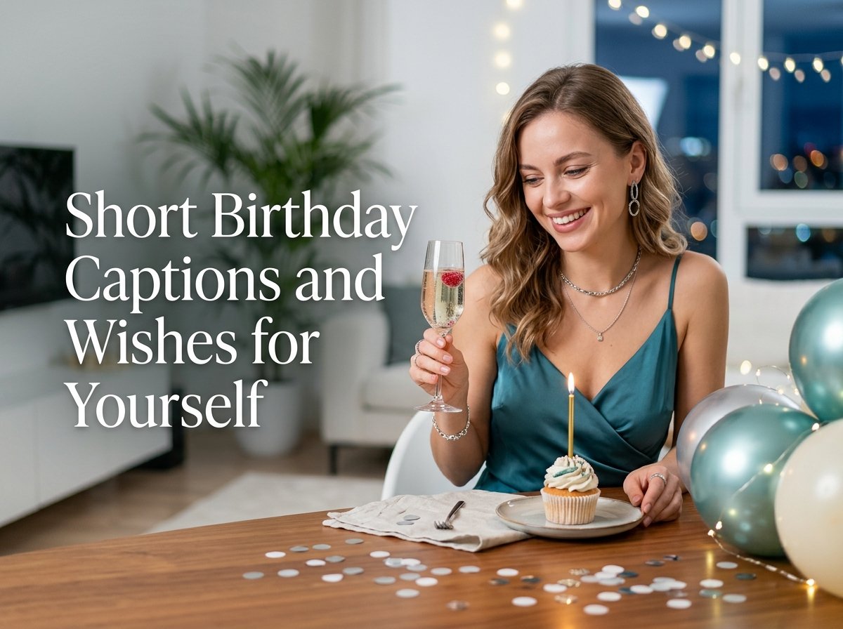 Short Birthday Captions and Wishes for Yourself