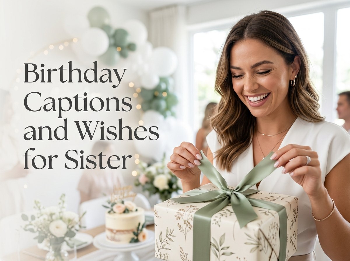 Birthday Captions and Wishes for Sister