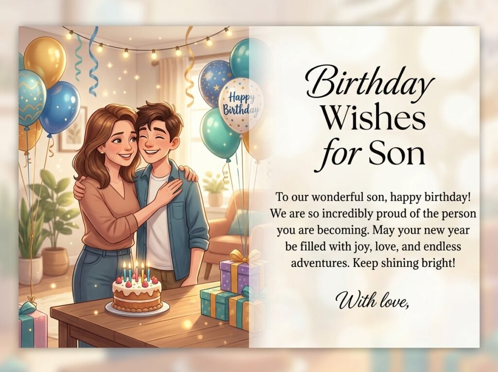 Birthday Captions and Wishes for Son