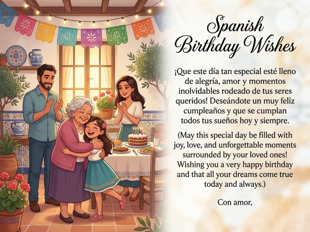 Spanish Birthday Captions and Wishes