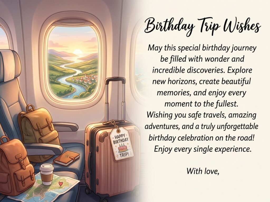 Birthday Trip Captions and Wishes