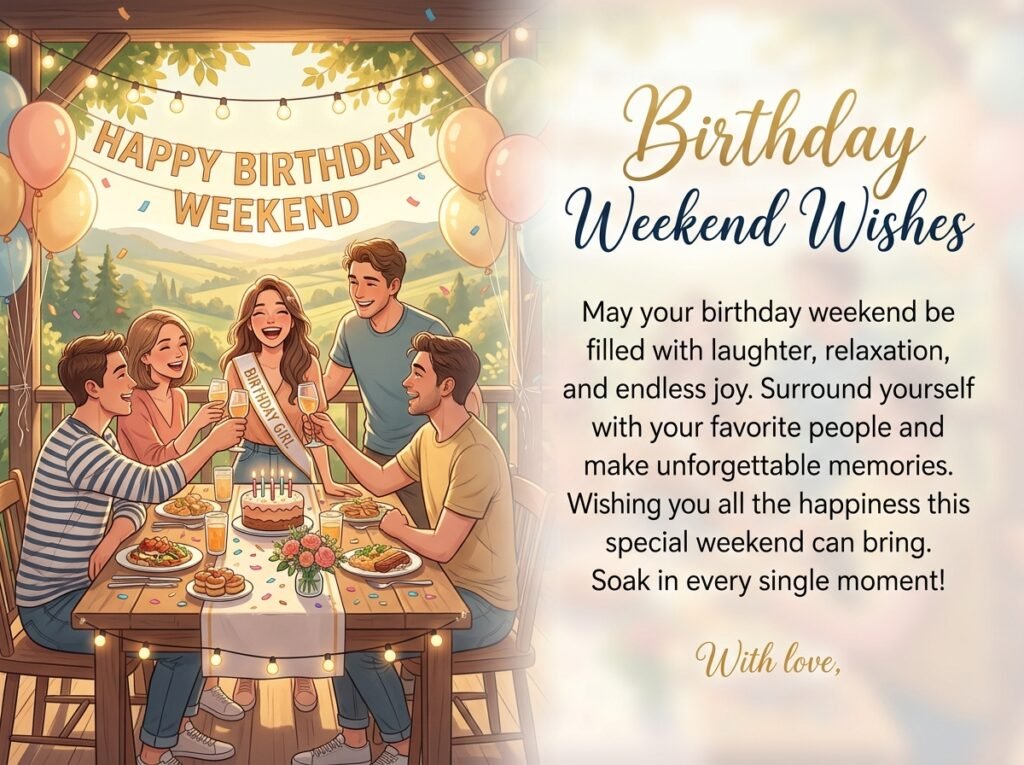 Birthday Weekend Captions and Wishes