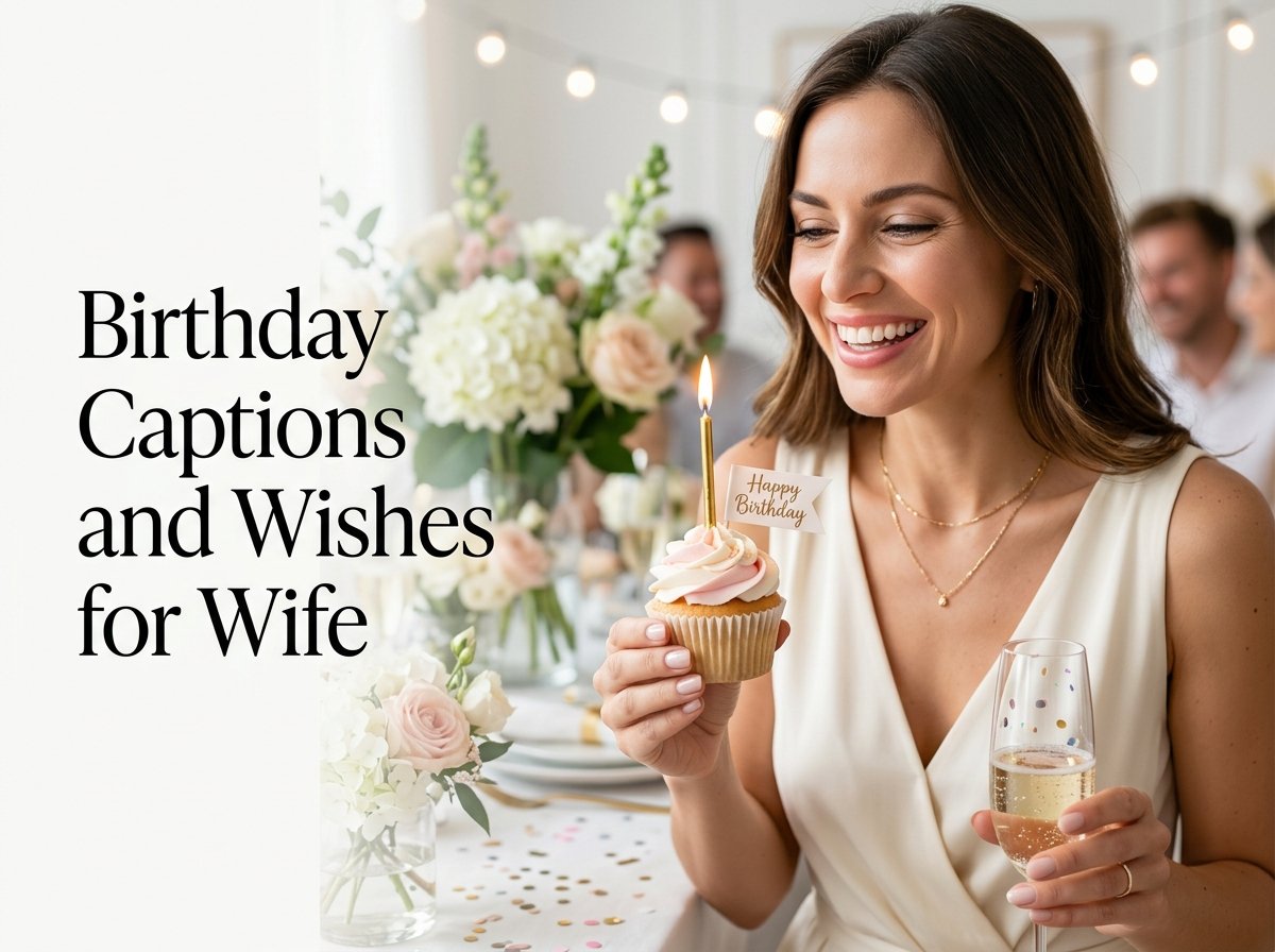 Birthday Captions and Wishes for Wife