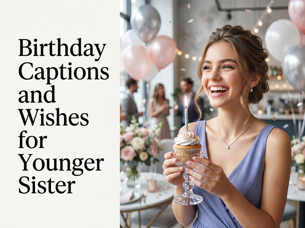 Birthday Captions and Wishes for Younger Sister